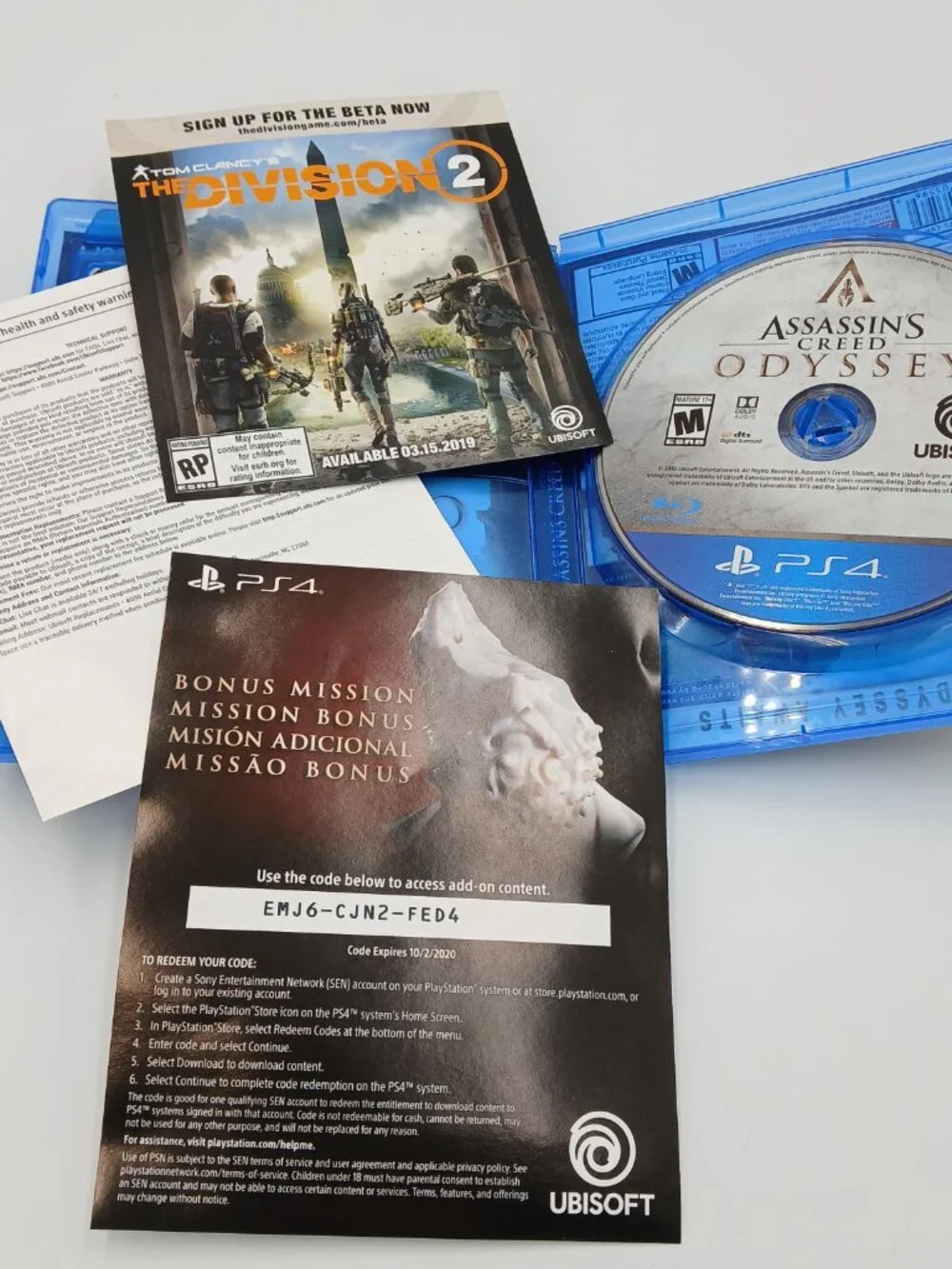 Assassin's Creed Odyssey (Sony PlayStation 4, PS4, 2018) Untested
